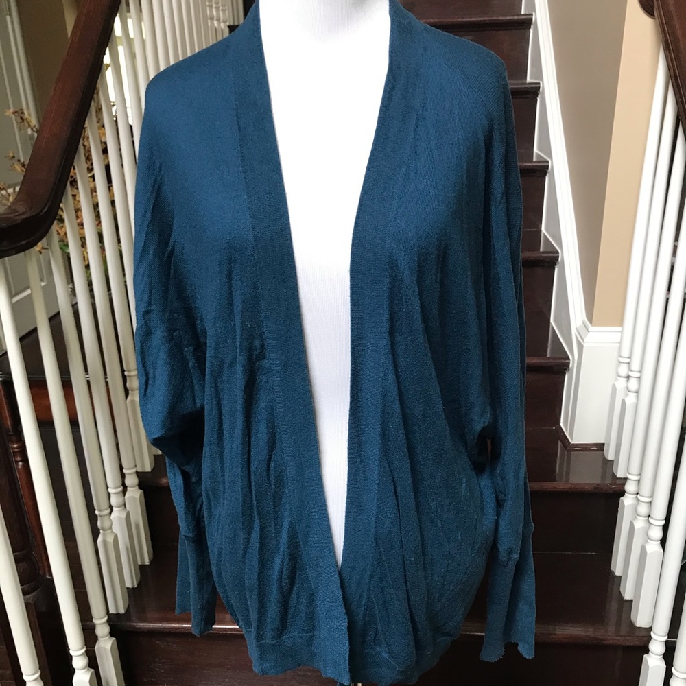 Teal-blue Express cardigan